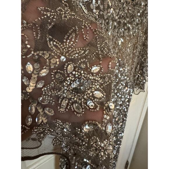 Anthropologie x BHLDN Helen Silver Sequence Dress 12 - Picture 6 of 10